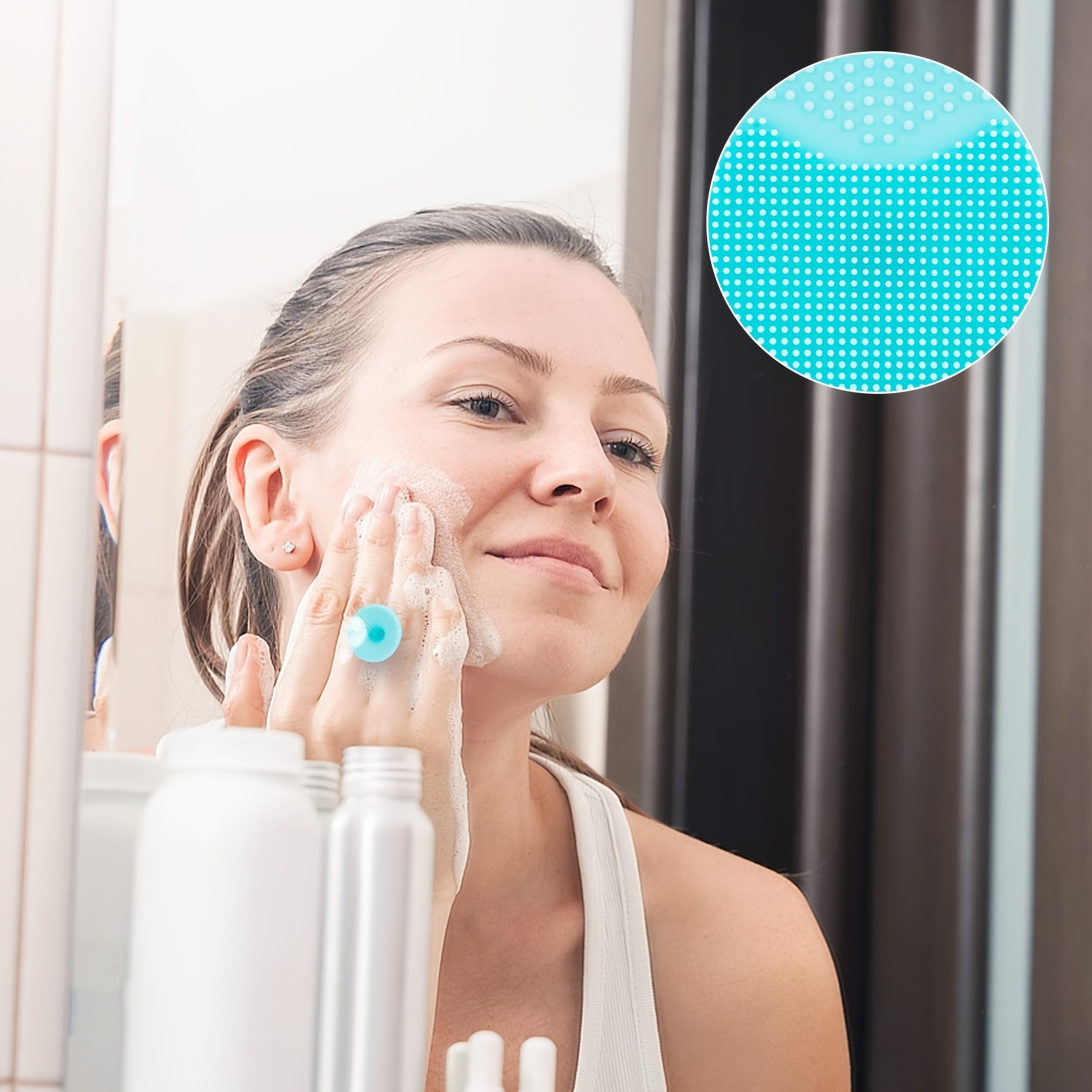 Limpieza facial de limpieza profunda-Cepillo limpiador suave y