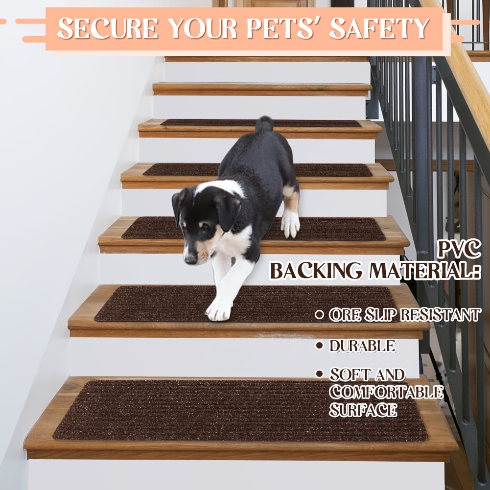 Non-slip Rubber Stair Carpet Treads, Carpet Stair Treads Stair Runners For  Wooden Steps, Machine Washable, Basement Stair Rug Mats Covers Non-slip  Indoor Stair Mat For Pet, Kids And Elderly - Temu