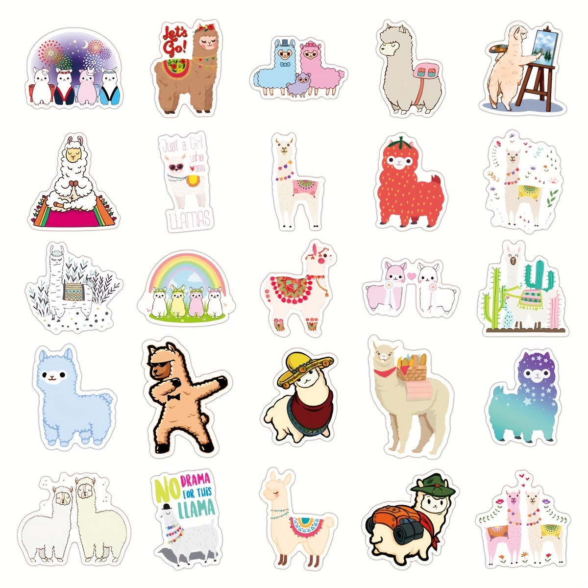 Llama Stickers Cute Animal Alpaca Stickers Cute Stickers For - Temu