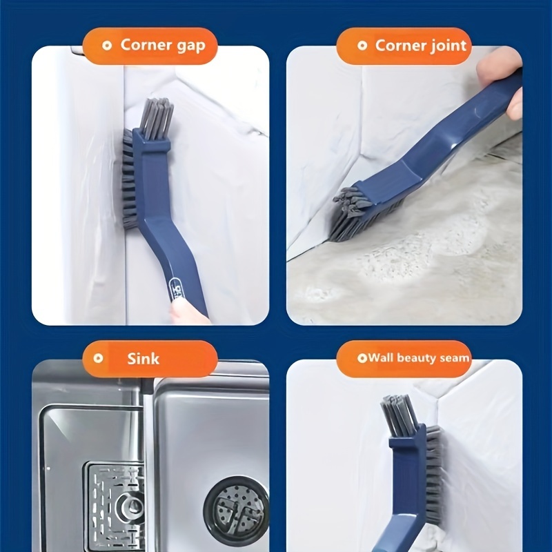 1pc/3pcs Bendable Cleaning Brush, Suitable For Bathroom Tile Gap Cleaning,  Stove Cleaning, No Dead Corner Floor Brush