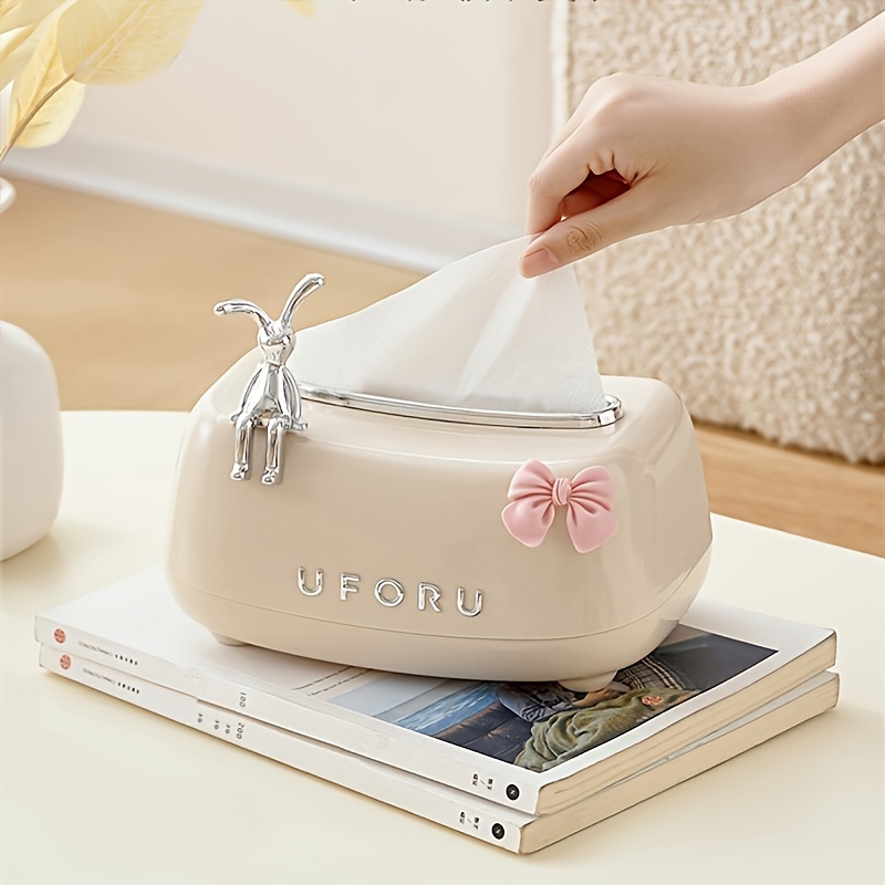 1pc Ceramic Tissue Box, Tissue Box Cover, Napkin Dispenser Container,  Creative Tissue Holder, Tissue Storage Box For Bathroom Living Room Bedroom  Vani