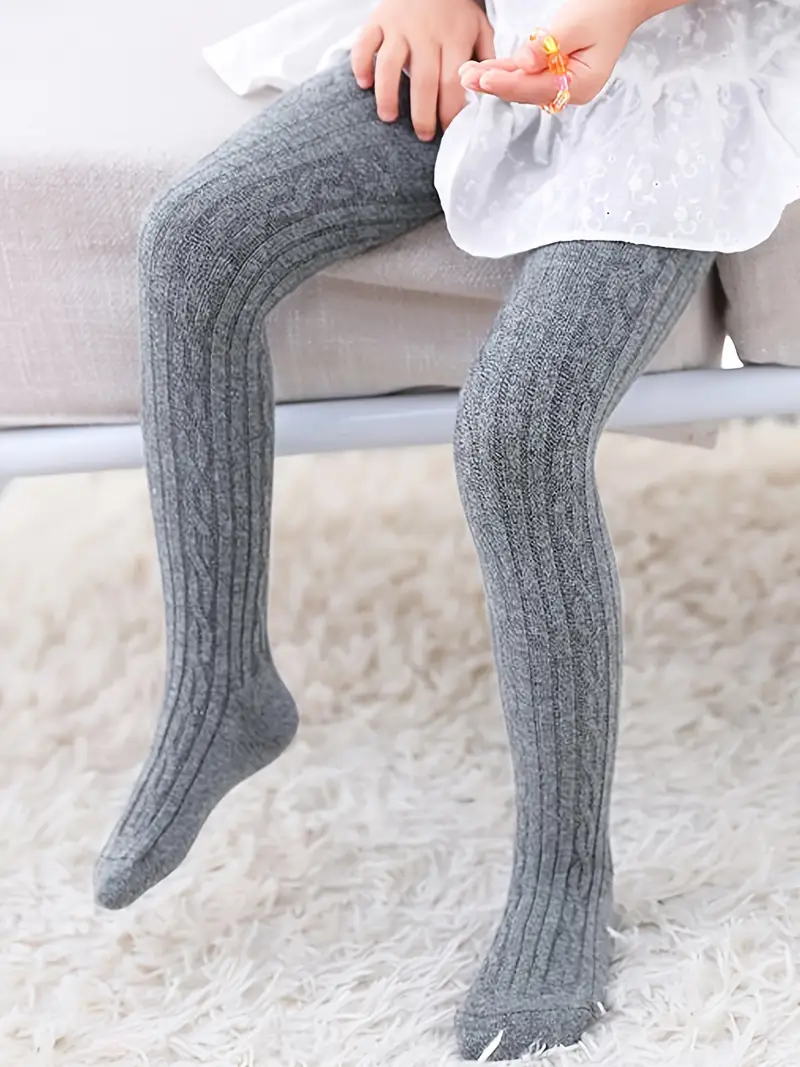 Baby Kids Girls Leggings Cable Knit Pattern Tights Pantyhose - Temu Japan