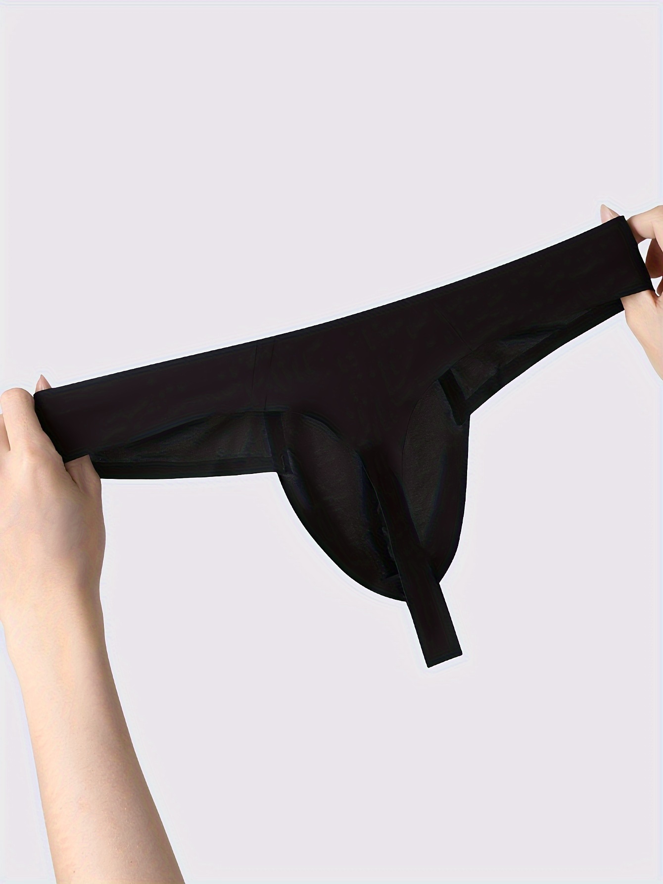 3 Pack Women Ice Silk Feeling Thongs Seamless Sexy Panties Lingerie  Underwears