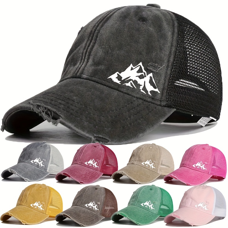 Sport Fishing Mountaineering Hat Men's Washed Vintage Cotton Visor Hat  Women's Bucket Hats Summer Sun Protection Beach Hat