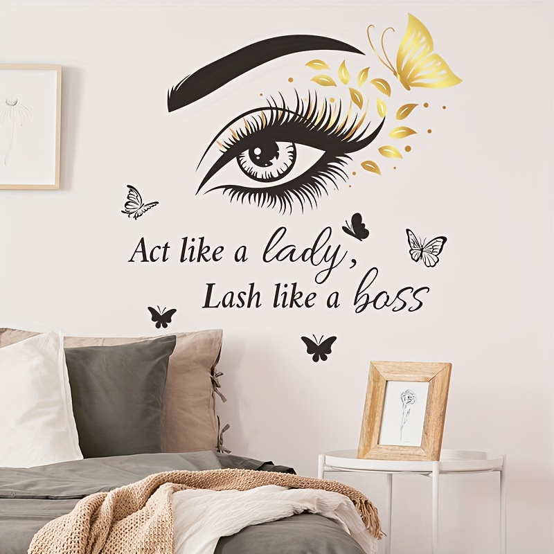 Lash Room Sign Vinyl Wall Sticker Eyelash Studio Beauty - Temu