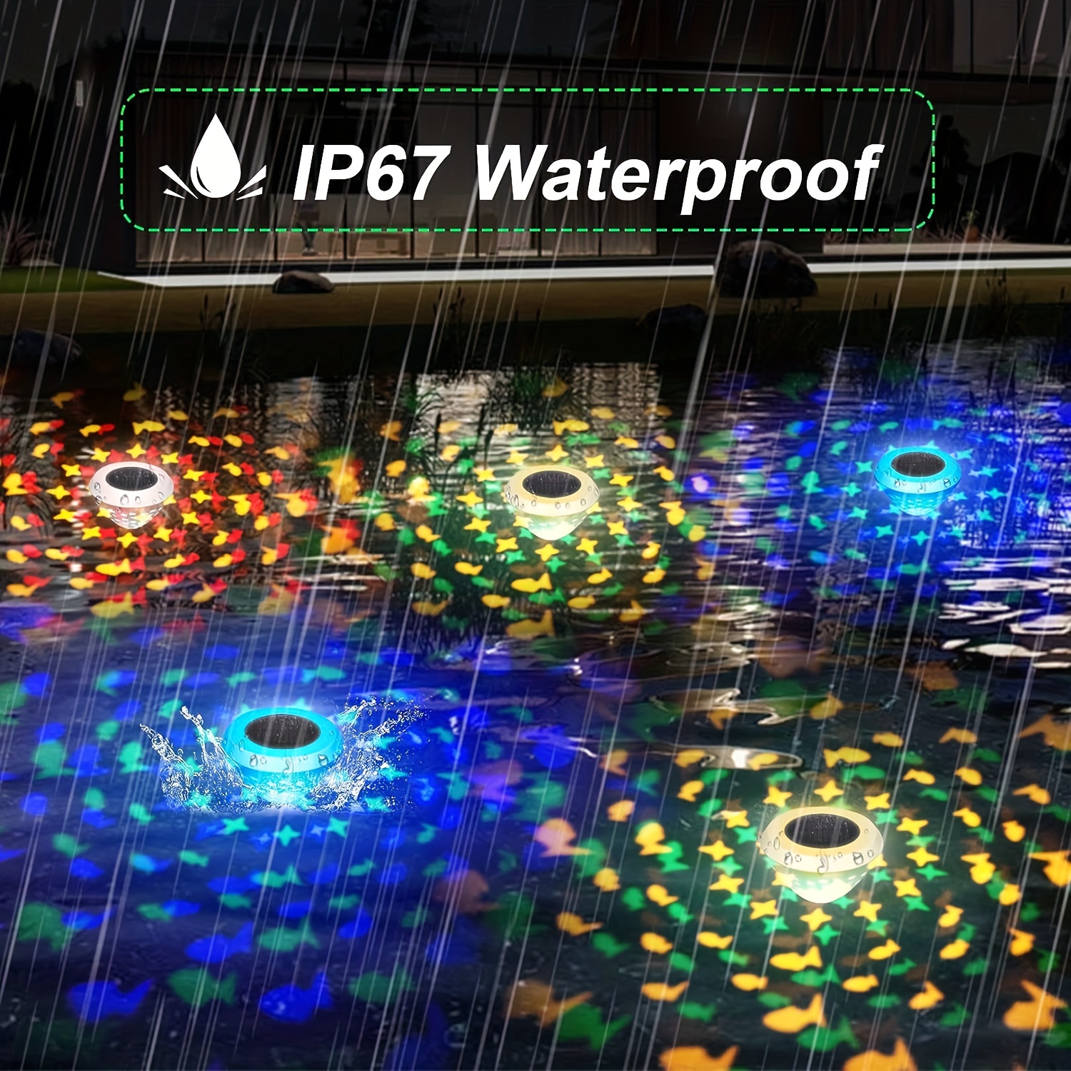 Solar Floating Light Swimming Pool LED Night Sunflower Pond Light