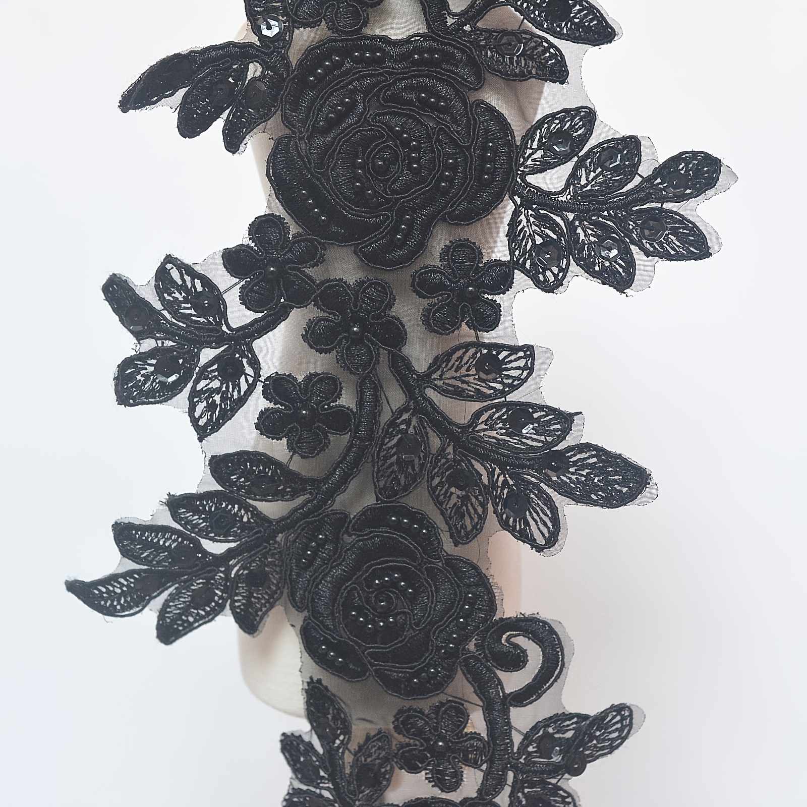 Black Lace Applique