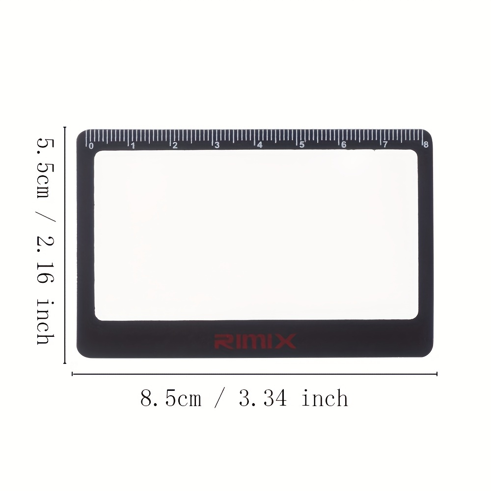 Credit Card Size Magnifier 8.5x Magnification Fresnel Lens