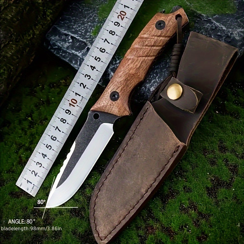 Durable Hunting Knife With Antler Handle And Vegetable - Temu