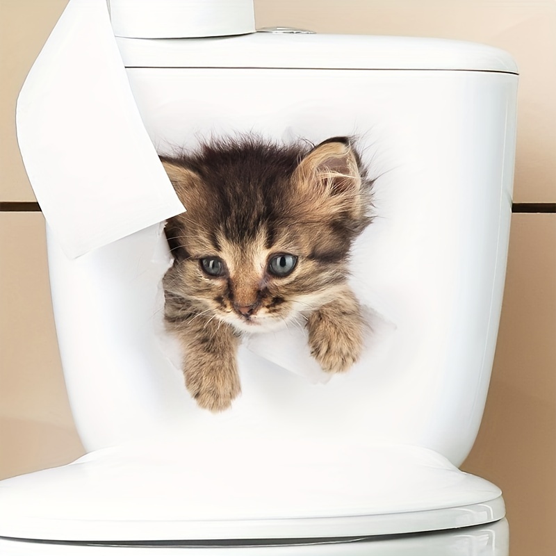 1pc Cartoon Cat Dog Toilettenaufkleber Toilettendeckel - Temu Germany