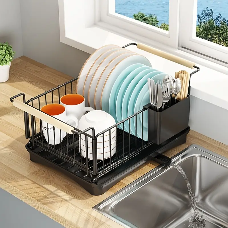 Dish Drying Rack, Dish Rack For Kitchen Counter, Rust-proof Dish