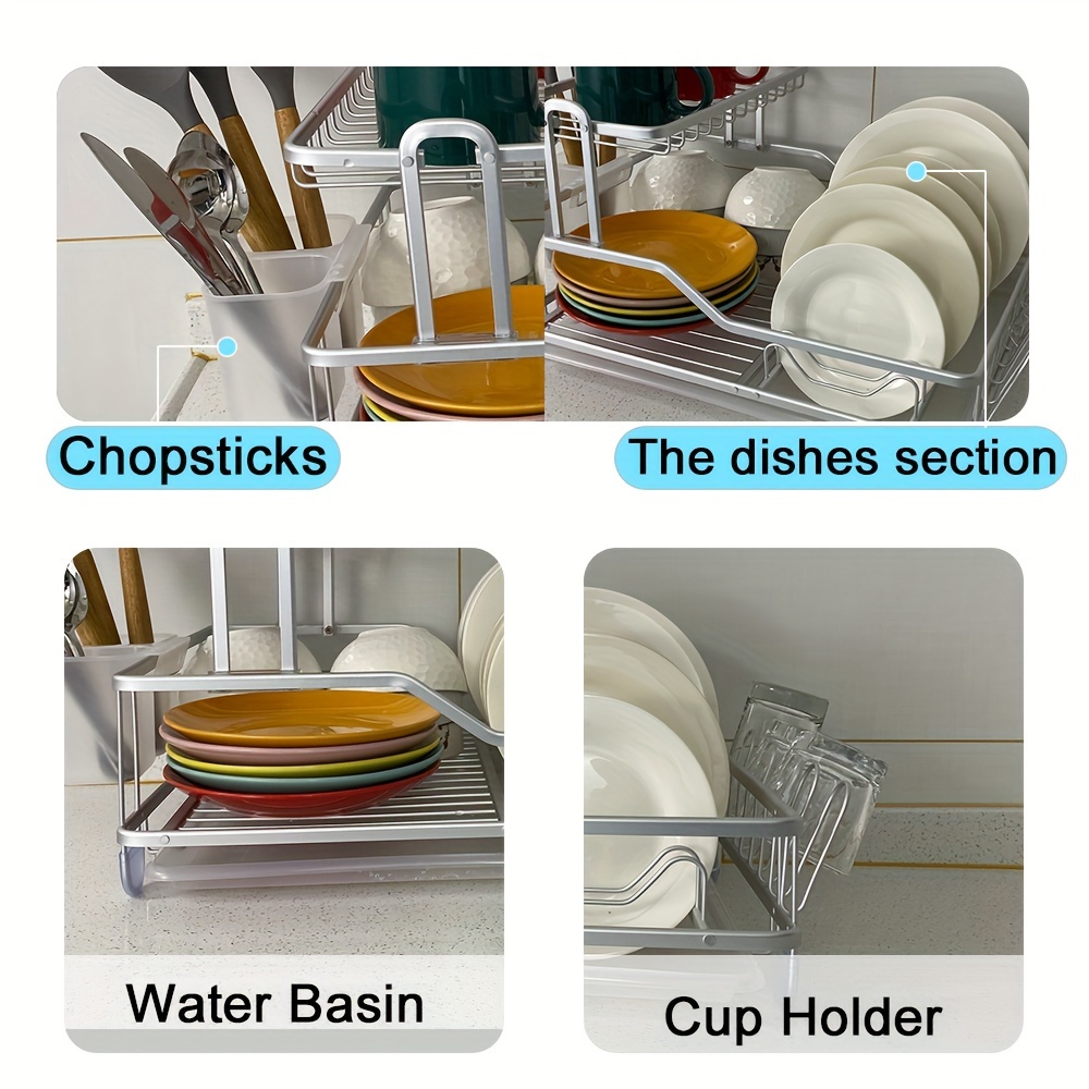 Kitchen Utensils Storage Tool Aluminum Plate Holder Drainer Dish Drying  Rack - China Dish Rack and Dish Drying Rack price