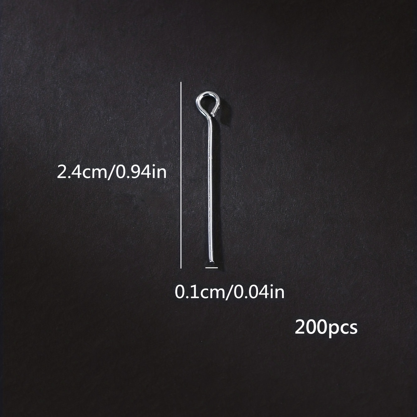 SAFETY PINS BLACK 20mm SET/200pcs