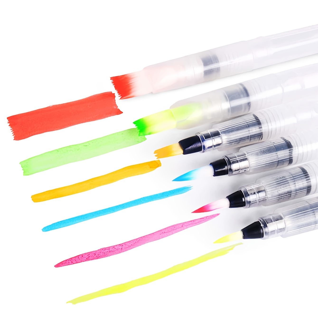 Solid Watercolor Drop Water Pen Pointed Flat Head Water - Temu