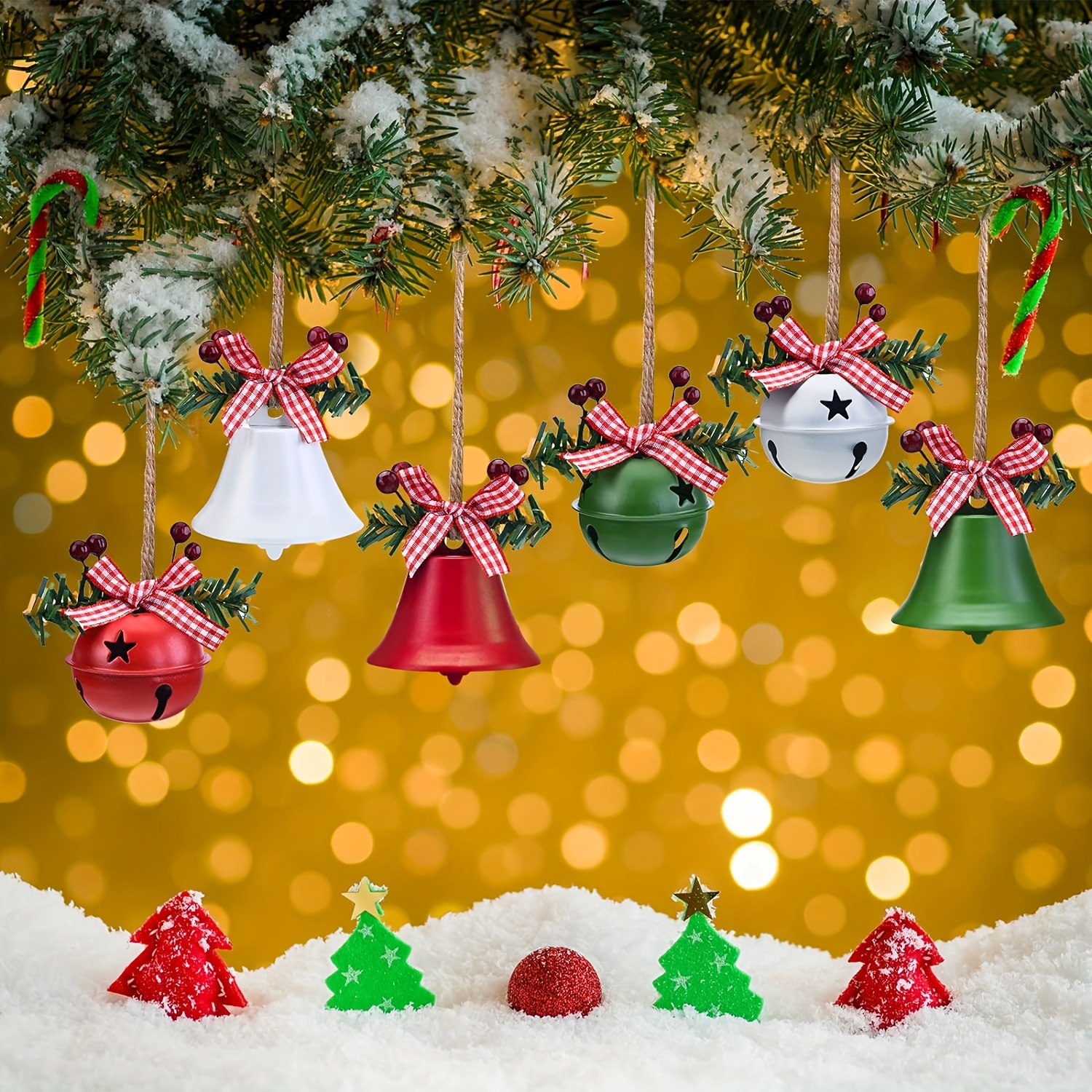 Christmas Bell Ornaments 2023 Xmas Tree Hanging Decorations - Temu Canada