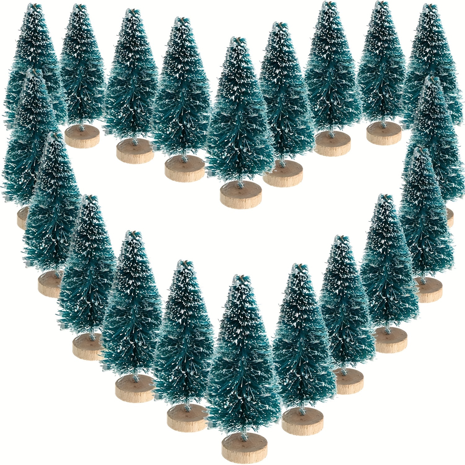 small sisal snow trees miniature pine