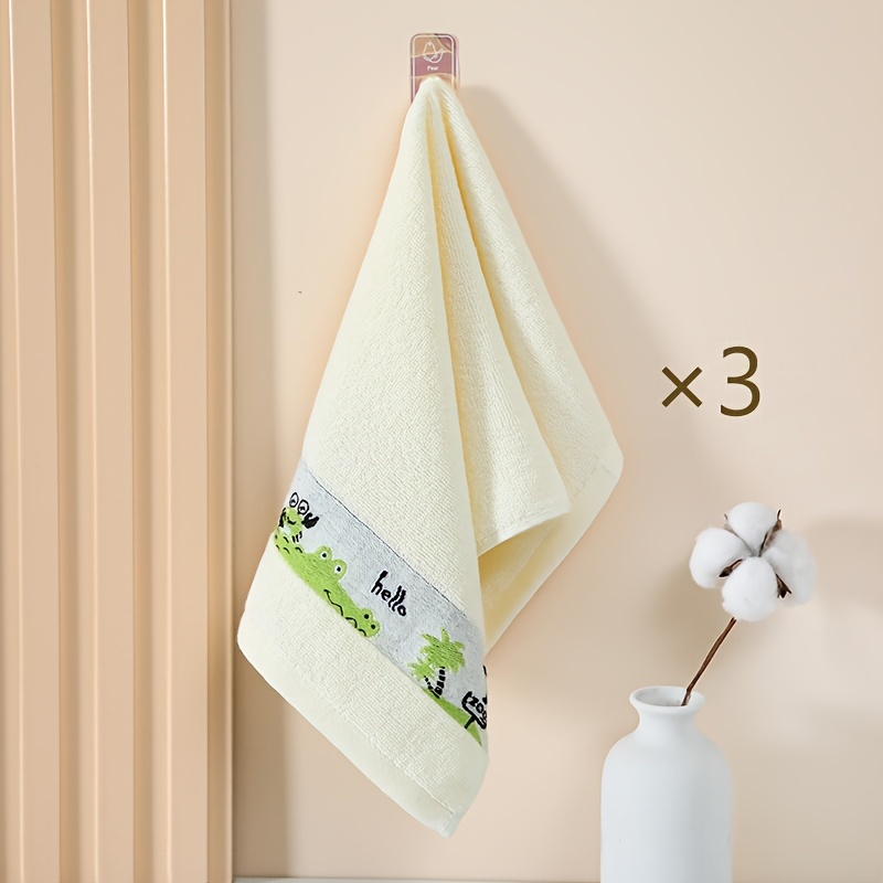 Cartoon Embroidered Hand Towel, Household Cotton Hand Towel, Soft Cute Face  Towel, Absorbent Towel For Home Bathroom, Bathroom Supplies, - Temu