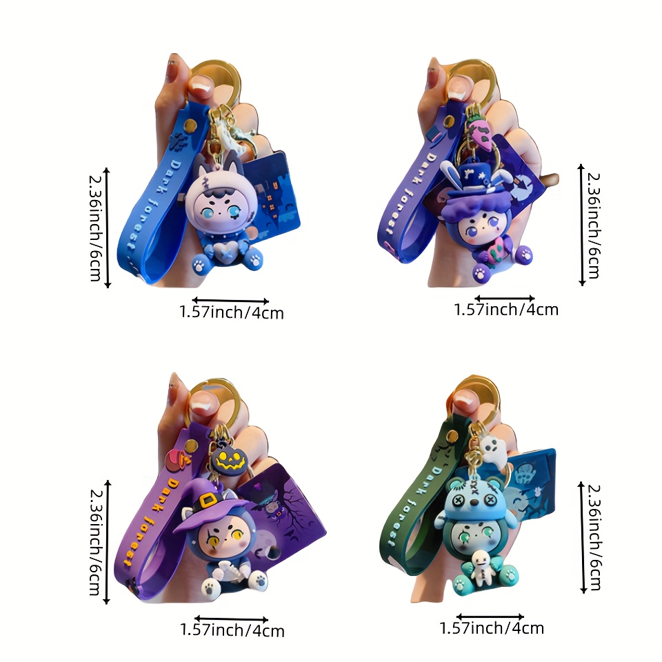 Leaveforme Bunny Creative Rainbow Woven Rabbit Keychain Cute Gradual Change  Bag Pendant Couple Car Keychain Pendant Gift 