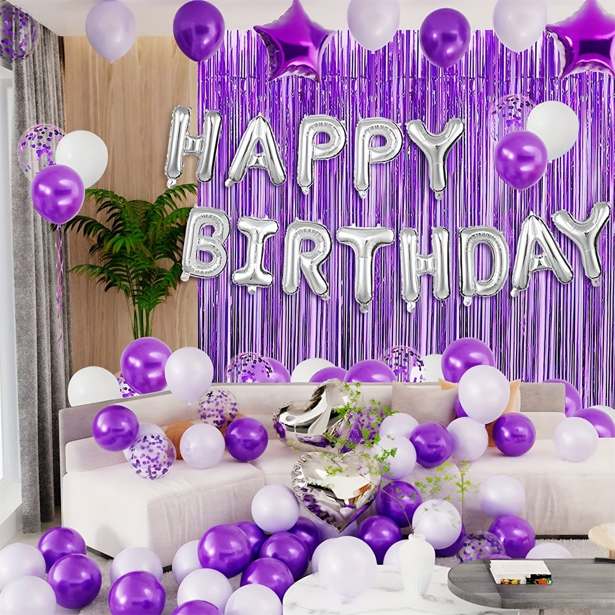 Decoraciones de fiesta de cumpleaños para niñas, pancarta de feliz 11  cumpleaños, adorno de pastel, cortina con flecos, juego de globos de  aluminio, número 11 - AliExpress