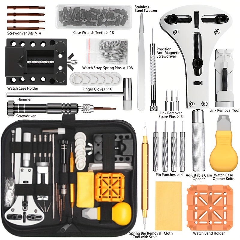 watch repair tool kit watch case opener spring lever tool Temu