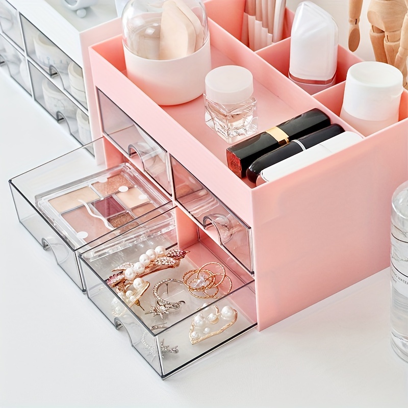 Desktop-Make-up-Organizer Mit 4 Schubladen: Die Perfekte Lösung Für Die  Aufbewahrung Von Make-up, Pinseln, Hautpflegeprodukten Und Mehr!  Stifthalter