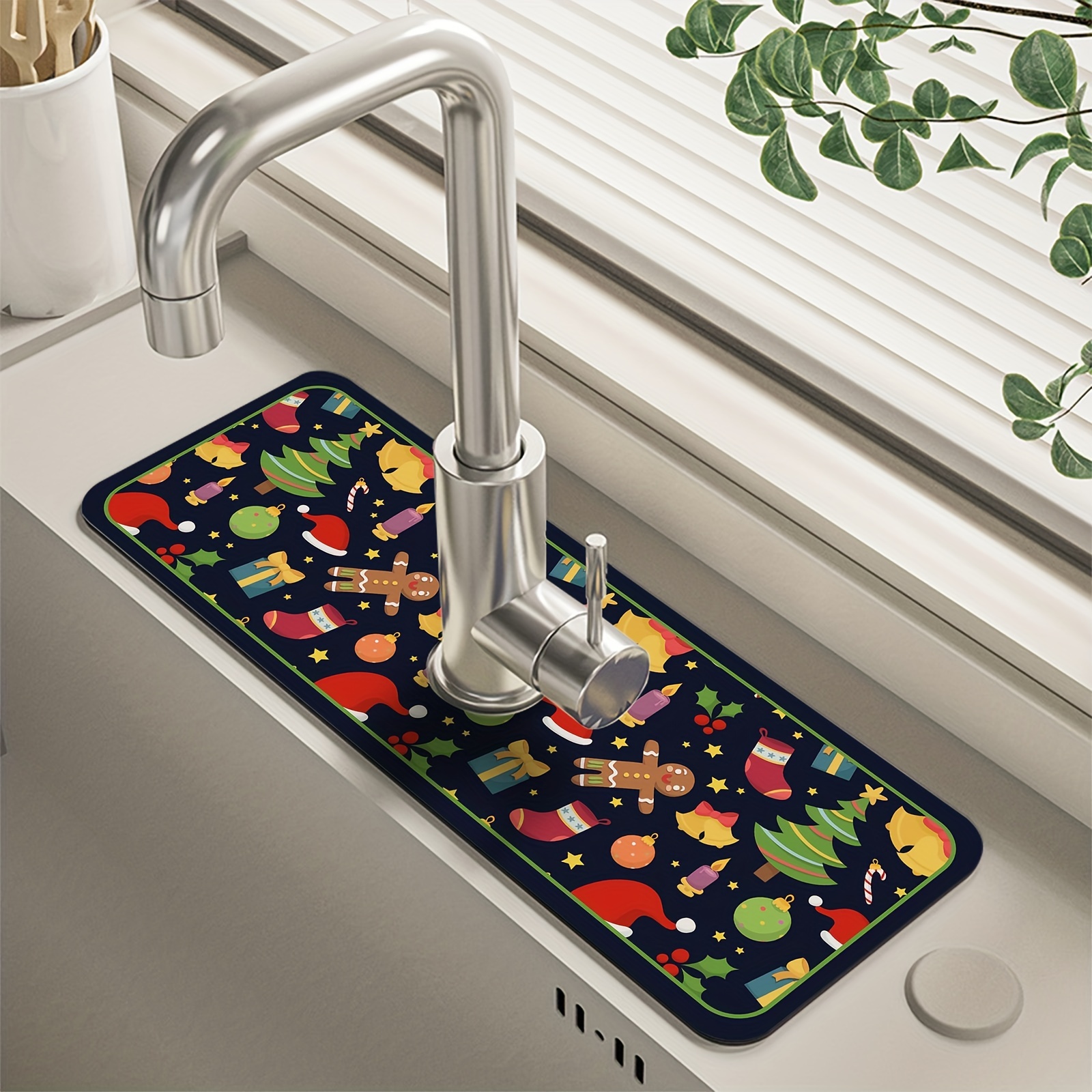 Personalize Vintage Faucet Splash Catcher Mat Kitchen Sink -  in 2023