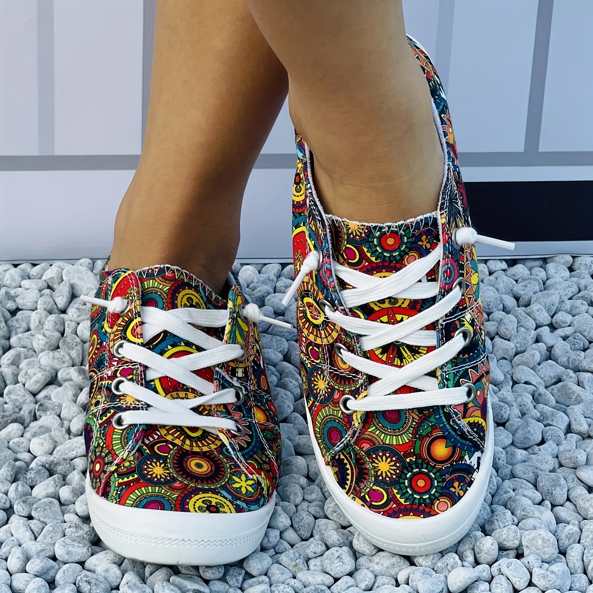 Louis Vuitton Flower Pattern Multicolor Canvas Low Top Sneaker - Tagotee