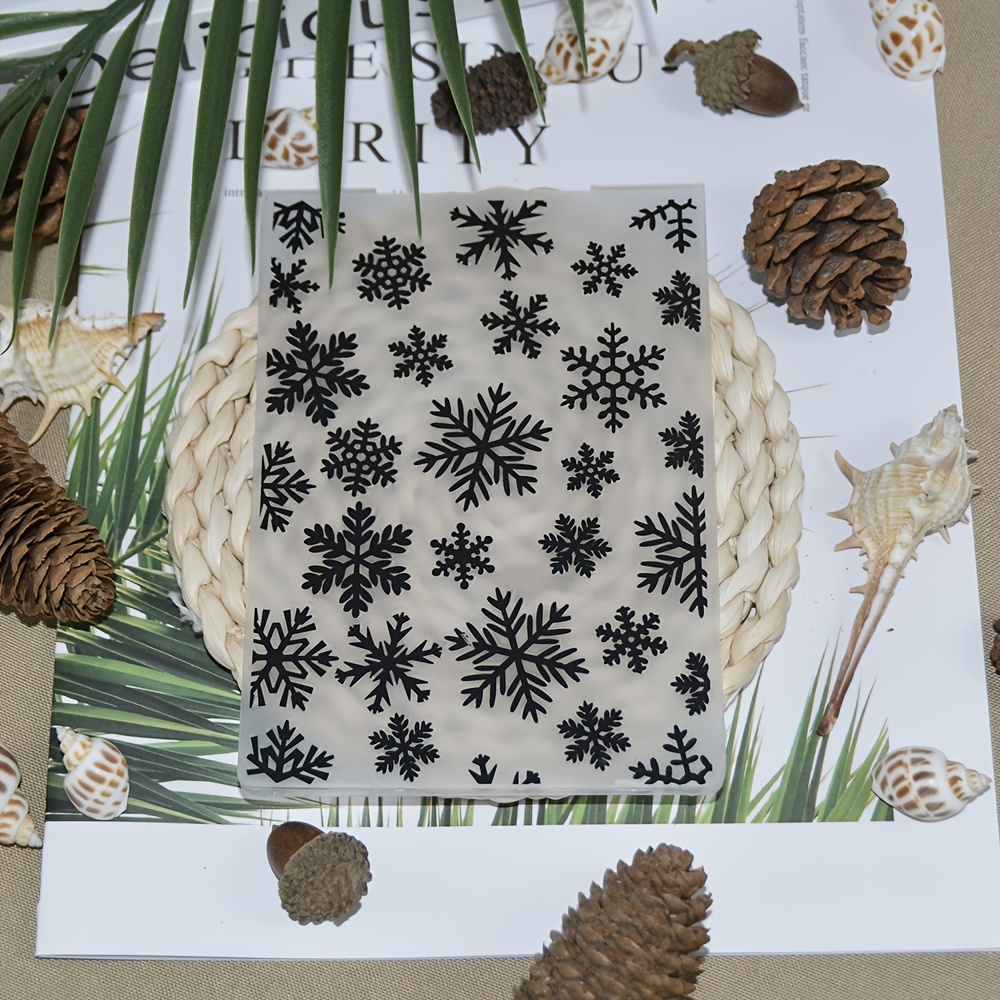 New Snowflakes Embossing Folder Plastic Embossing Folders - Temu