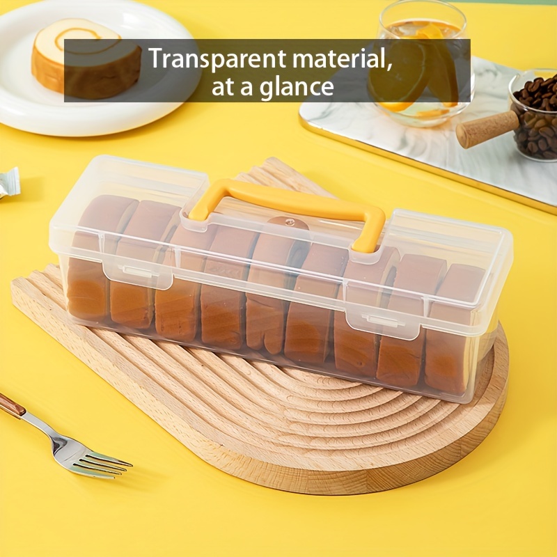 Transparent Plastic Reusable Flip Cake Reinforced Storage Box With