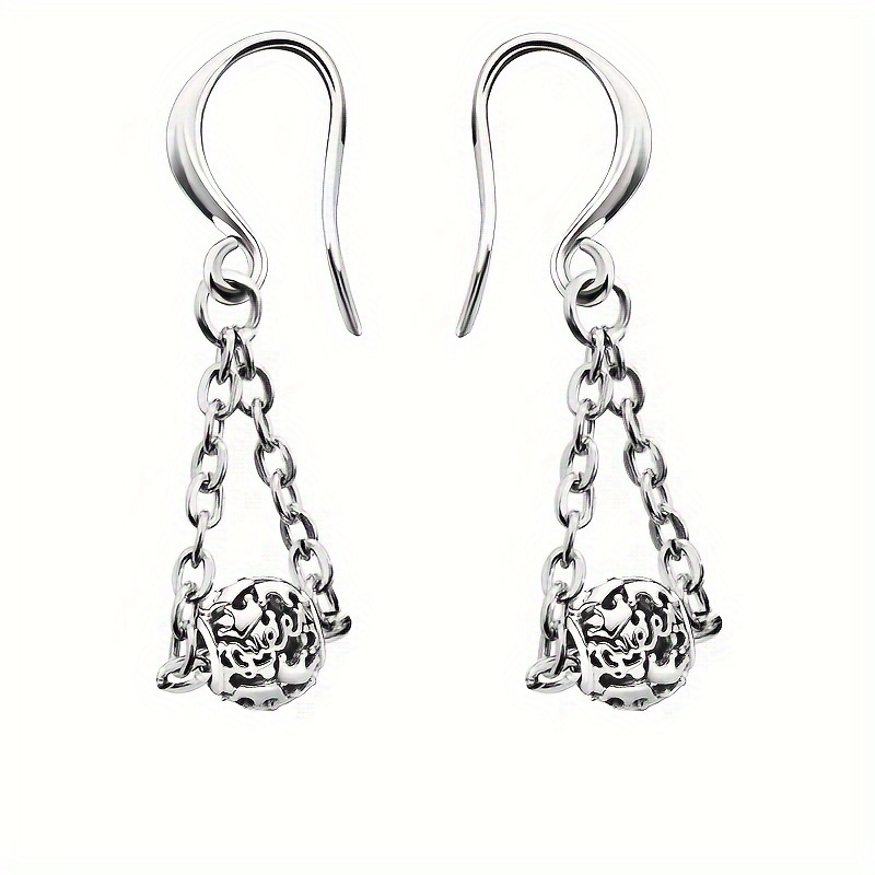 Vintage Pentagramm Ohrringe - Antik Silber Hohle Charms Für Frauen