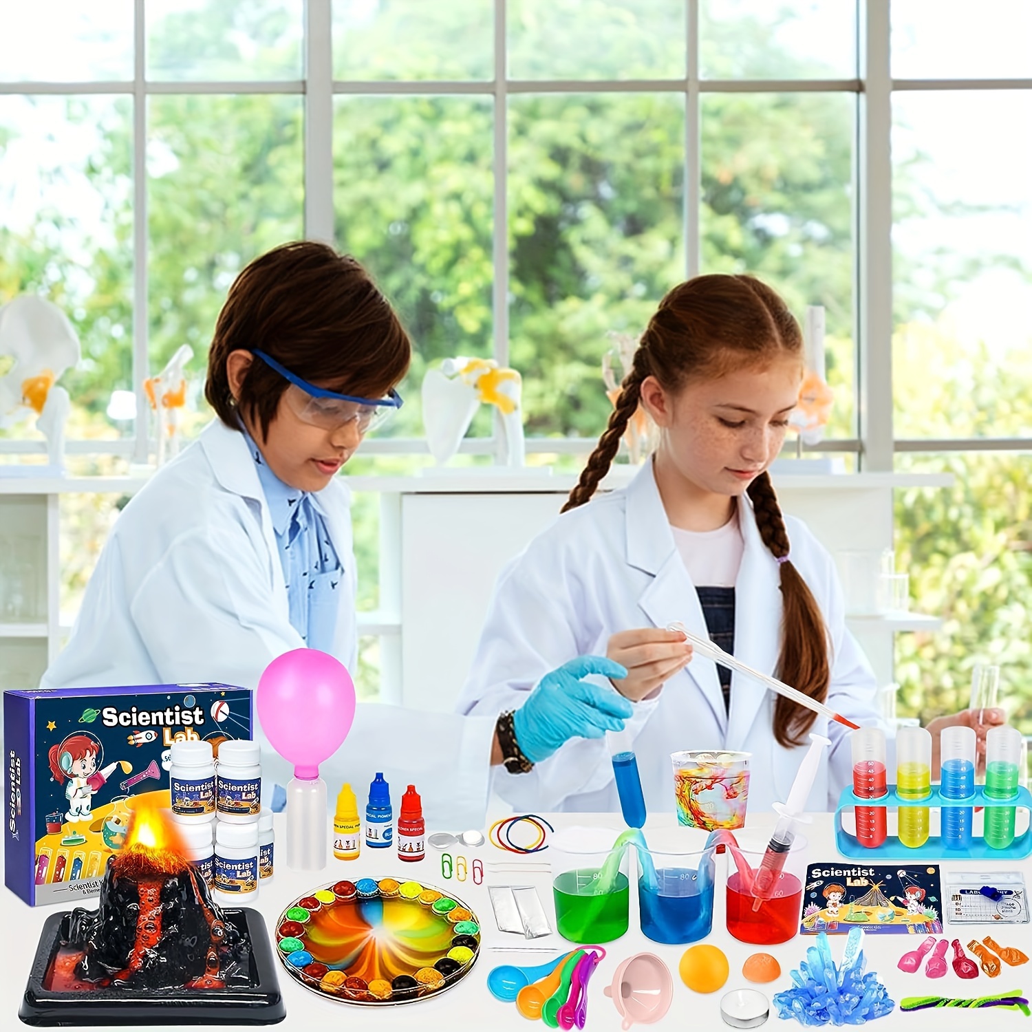 70 Lab Experiments Science Kits For Kids Age 4-6-8-12 Educational