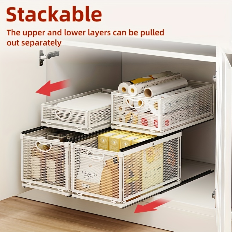 Kitchen Cabinet Storage Rack, Pull Out Spice Rack Organizer For