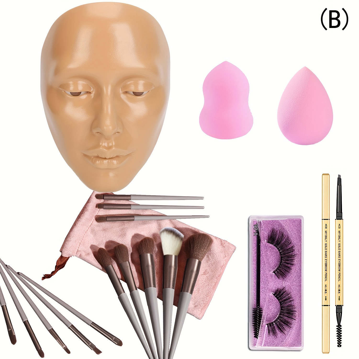 Makeup Practice Face Board Full Face Silicone Makeup Face - Temu