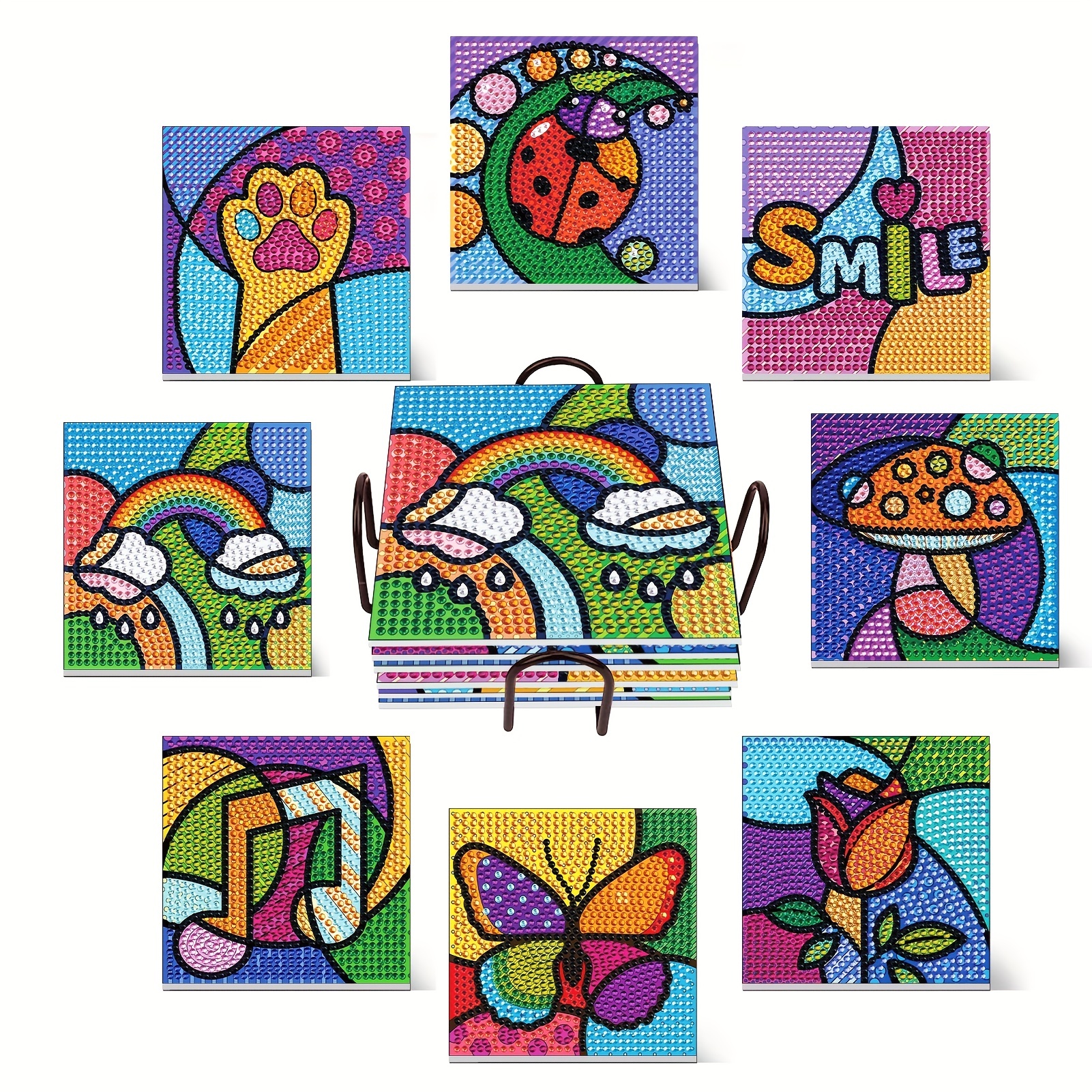 Rainbow Smile Beginner Diamond Dotz Painting Art Kit for Kids