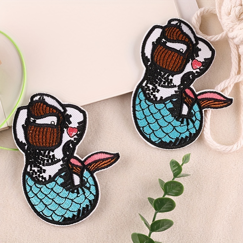 Mermaid Pattern Iron-On Clothing Labels