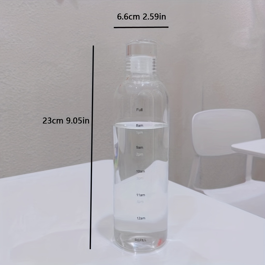 Motivational Water Bottle With Straw, Clear Plastic Water Bottles,  Transparent Sports Water Cups, Portable Drinking Cups, Summer Drinkware,  For Camping, Hiking, Fitness, Home Kitchen Items, Birthday Gifts - Temu