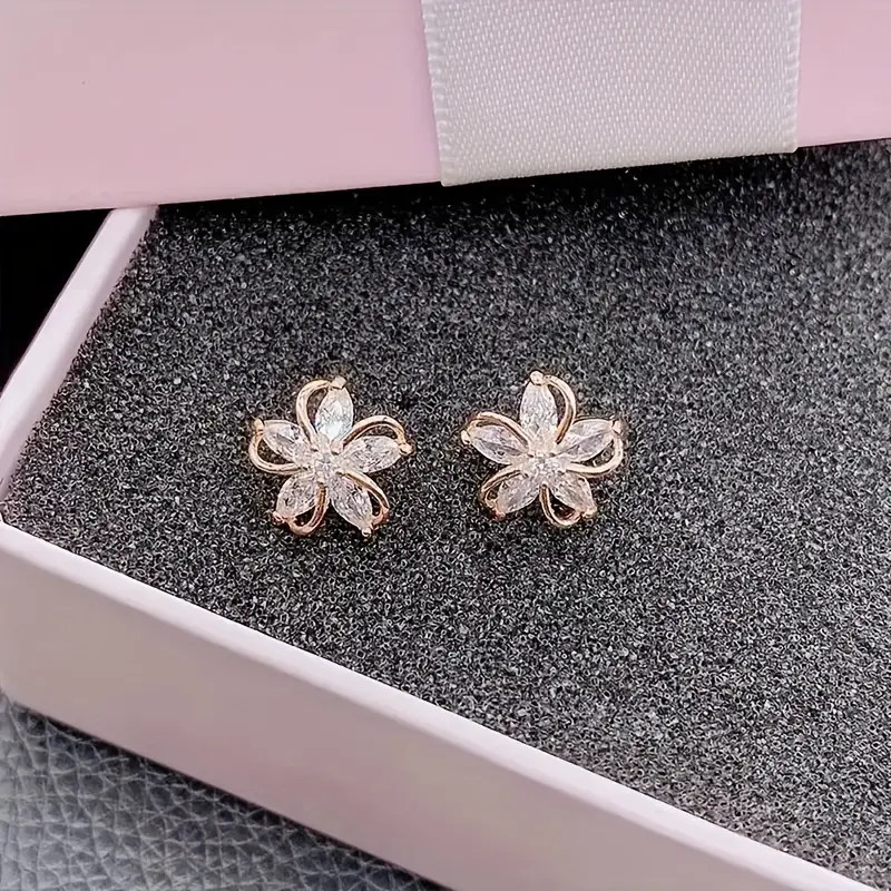 1 pair exquisite floral design earrings sexy and cute style jewelry gift for women fashion trendy versatile earrings details 1