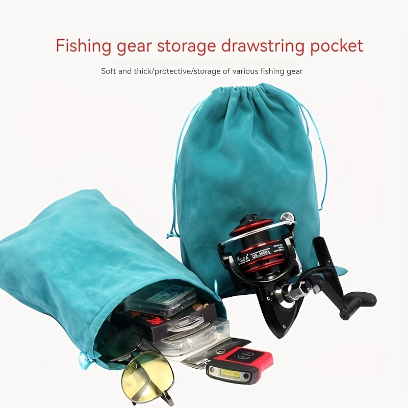 2/5pcs Universal Fishing Reel Bags, Protective Bag, Fishing Gear Bag,  Miscellaneous Storage Bag