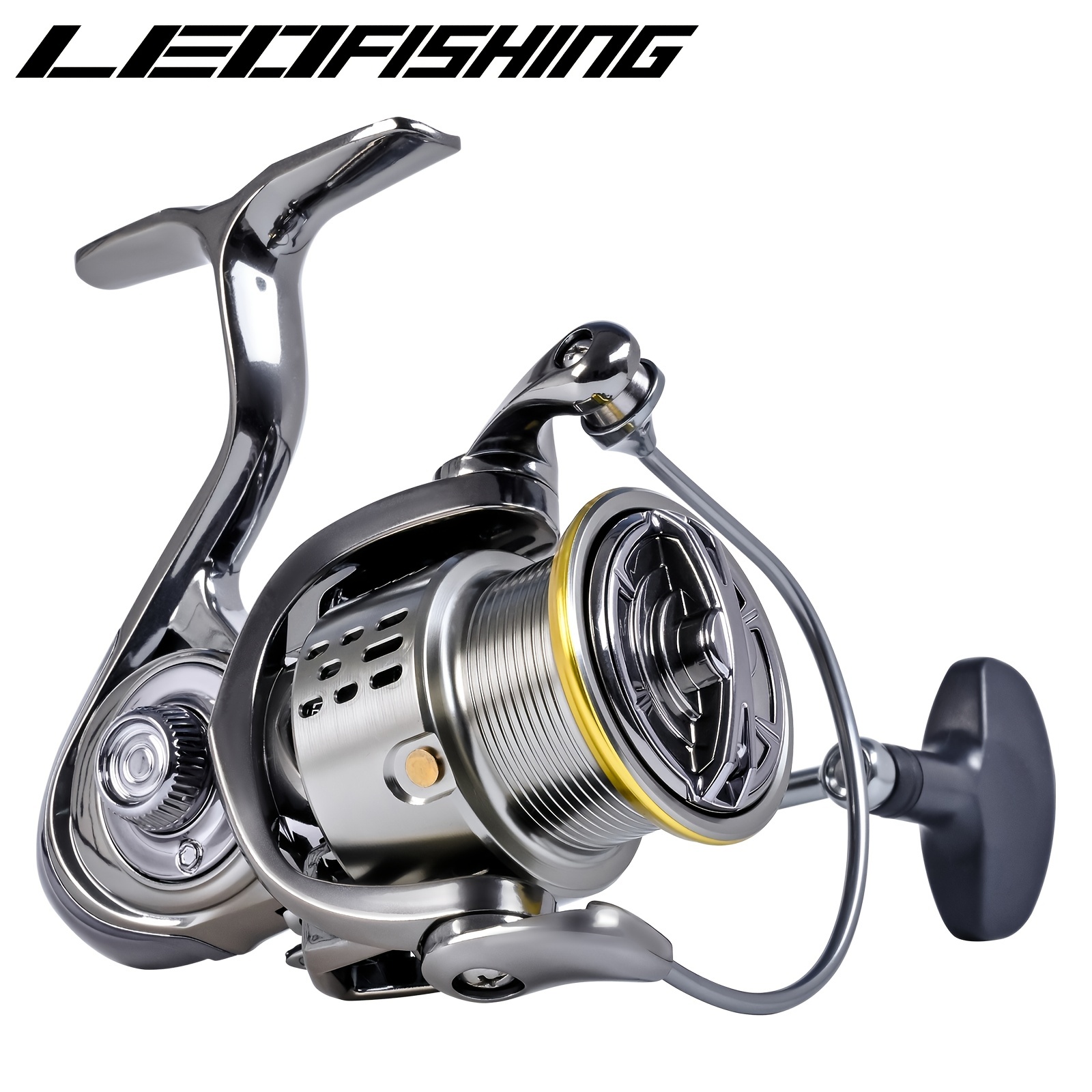LEOFISHING Ultra Lightweight Aluminum Spinning Reel - 5.5:1 Gear Ratio,  12+1BB Power, Ultra Smooth Performance for Saltwater & Freshwater Fishing!