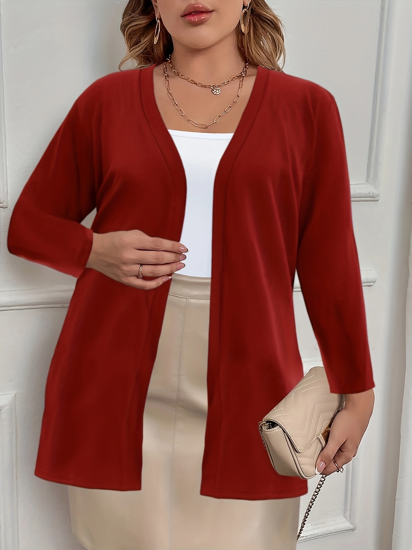 Brick red clearance cardigan