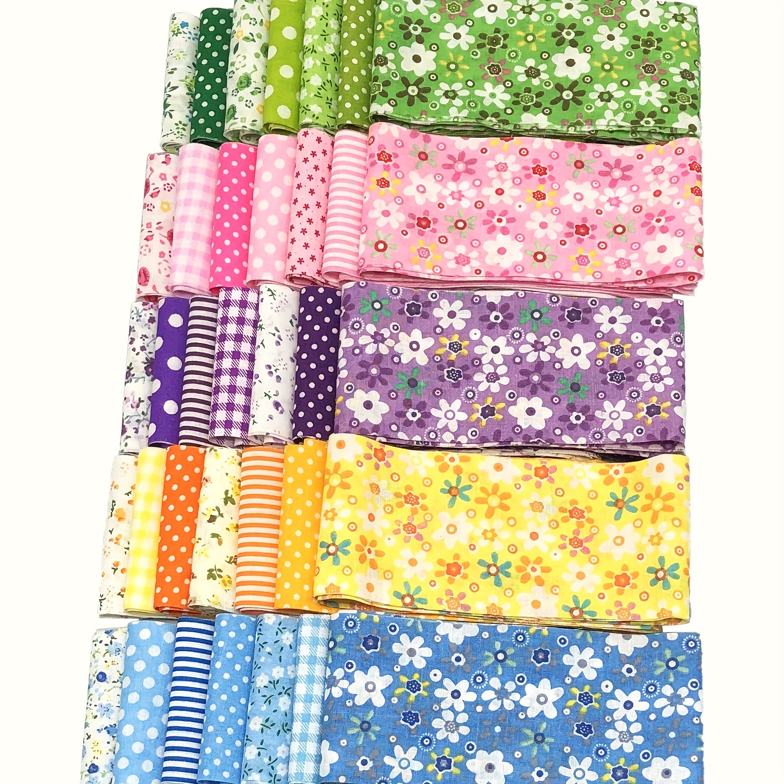 7pcs 6 35 109 Fabric Strips Roll Collection Jelly Fabric Bundles