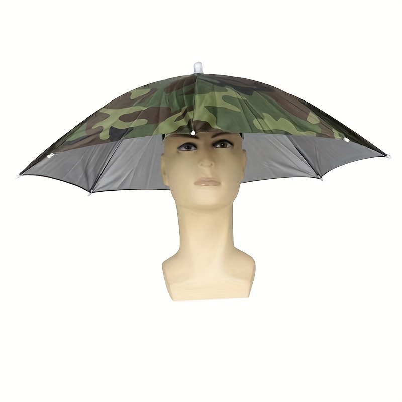 Sombrero de Paraguas, Paraguas de Cabeza Plegable con Diadema