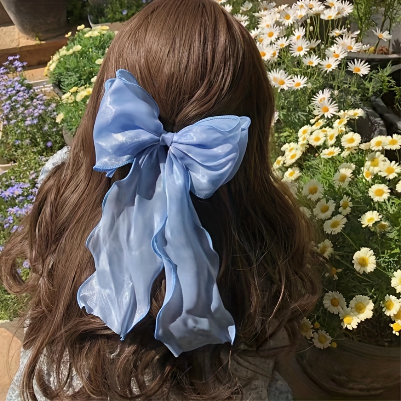 

Elegant Cute Princess Ribbon Bow Hair Clips - Perfect For Holiday Parties & Performances - Girls Accessories, Ideal Choice For Gifts