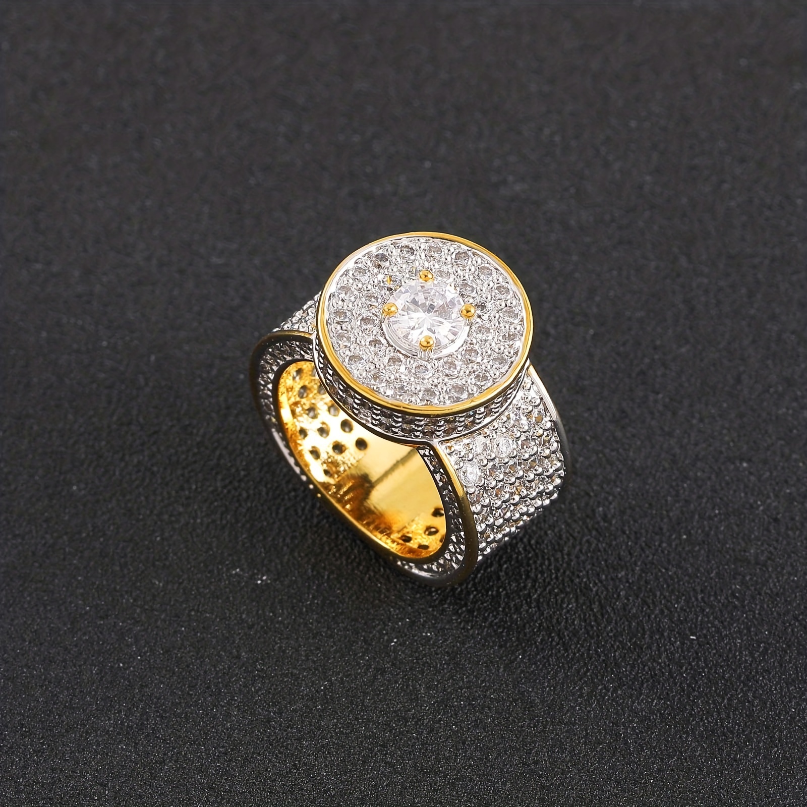 Big diamond hot sale ring men