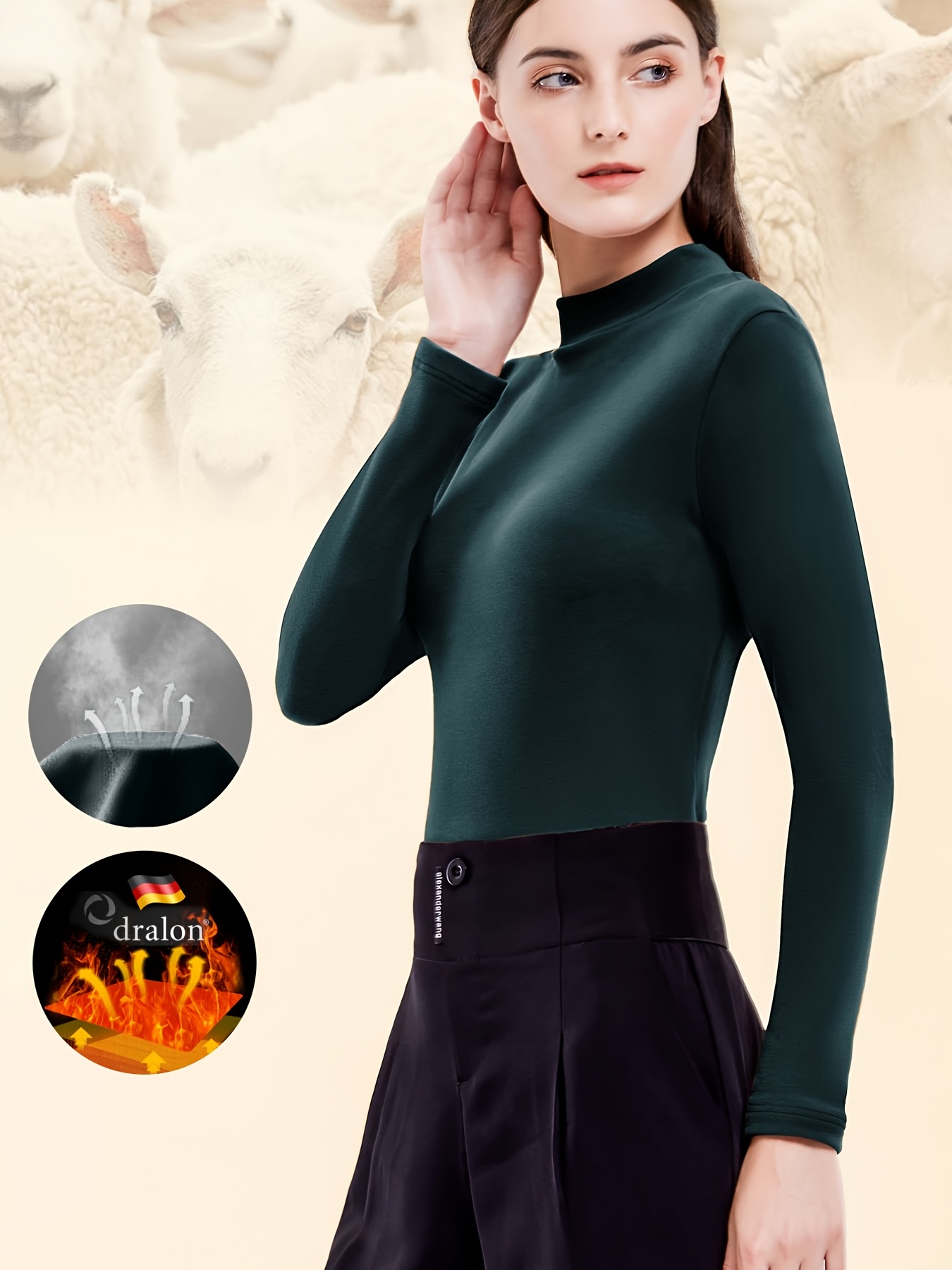 Plush Lined Thermal Underwear Soft Comfortable Long Sleeve - Temu