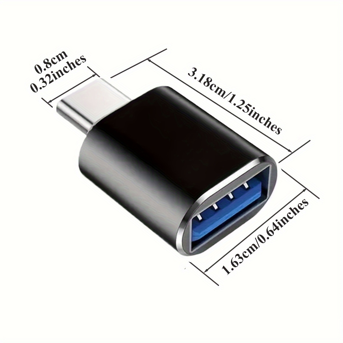 Basesailor Adaptador USB C macho a USB 3.0 hembra, 3 unidades, Thunderbolt  3 a tipo A OTG convertidor para iPhone 15 Pro Max, MacBook, iPad Air 4 5