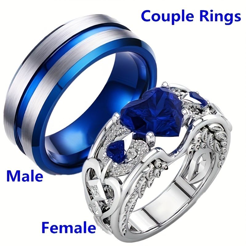 Mens blue deals zircon ring