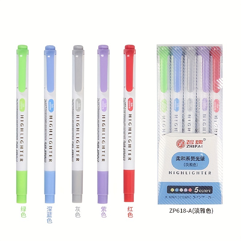 6Pcs Cute Highlighters Pastel Office Supplies - Aesthetic Highlighters Cute  School Supplies Highlighters Retractable Highlighters Assorted Colors