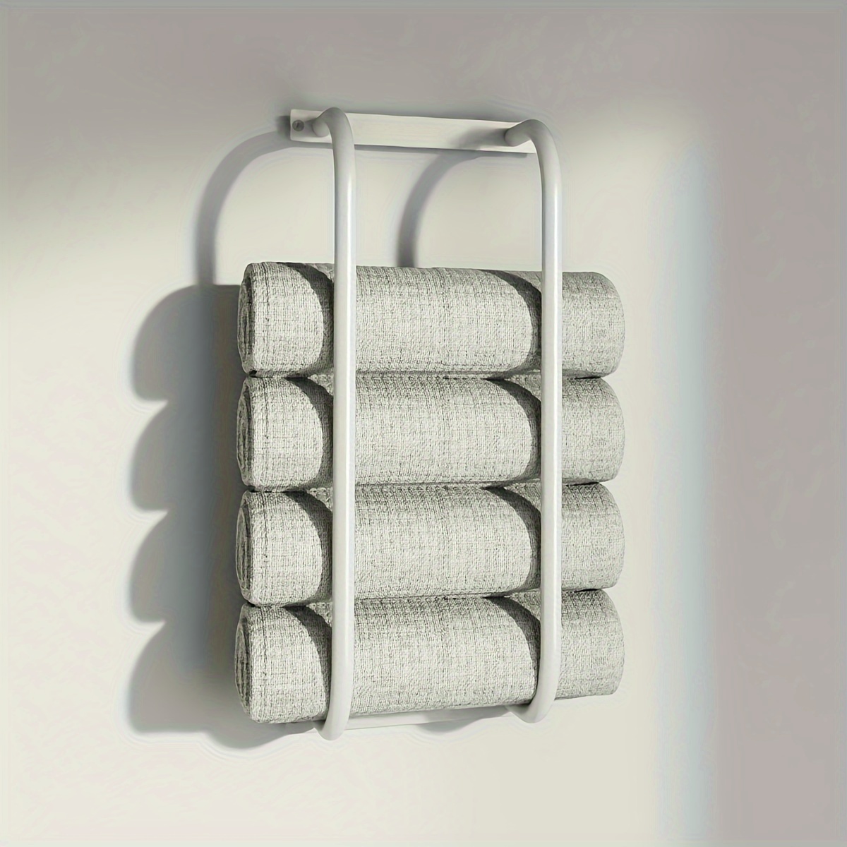 1pc Bathroom Towel Rack Towel Holder With Adhesive Storage - Temu Canada