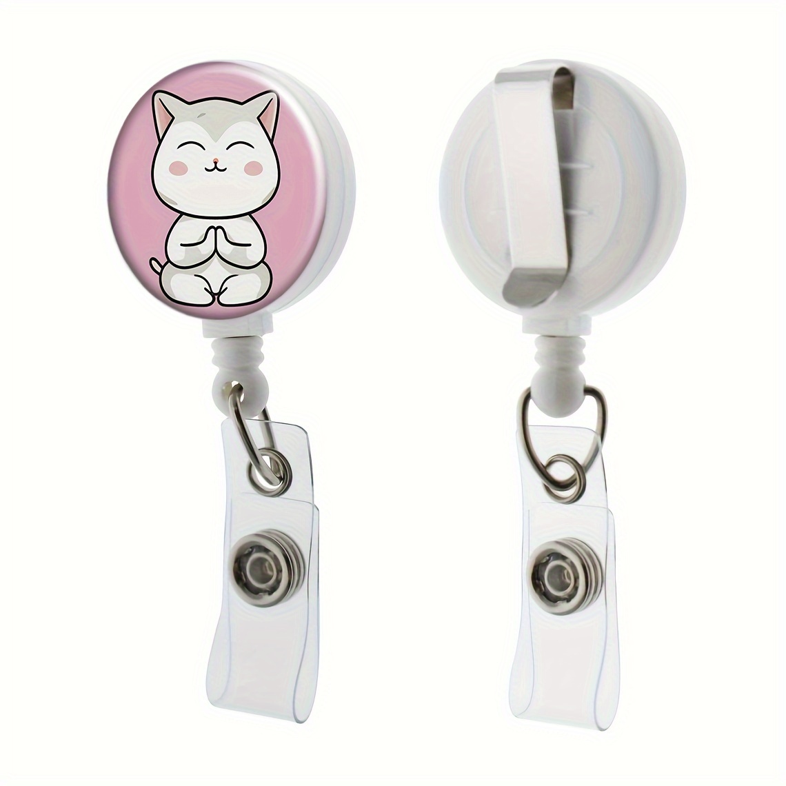 Retractable Badge Reel A Nurse Loves Cats Badge Reel - Temu